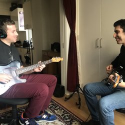 Dan Smith Will Teach You Guitar - Brian Astrove and Ron Rothschild playing some blues together at Dan's studio.