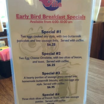 The Villa Diner - Breakfast Specials - Italian Near Me - Charlottesville, Virginia The Villa Diner - Breakfast Specials - Italian Near Me - Charlottesville, Virginia