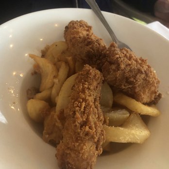 Anchor Down Dockside - Fish n Chips (missing one piece!) - Seafood Near Me - Seaford, New York