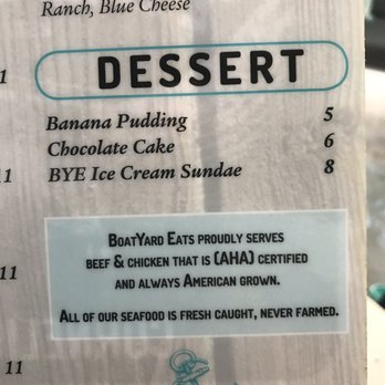 BoatYard LKN - Menu inconsistency - Bars Near Me - Cornelius, North Carolina