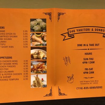 546 Yakitori & Donburi - Menu - Japanese Near Me - Buffalo, New York 546 Yakitori & Donburi - Menu - Japanese Near Me - Buffalo, New York