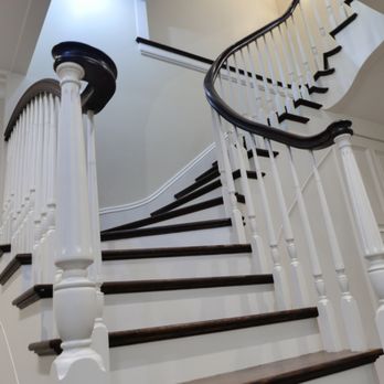 Unique Stairways - Curved railing and stair case - Carpenters Near Me - Abington, Massachusetts