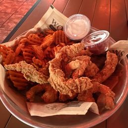 Fried Shrimp/Catfish w/ sweet potato fries Fried Shrimp/Catfish w/ sweet potato fries