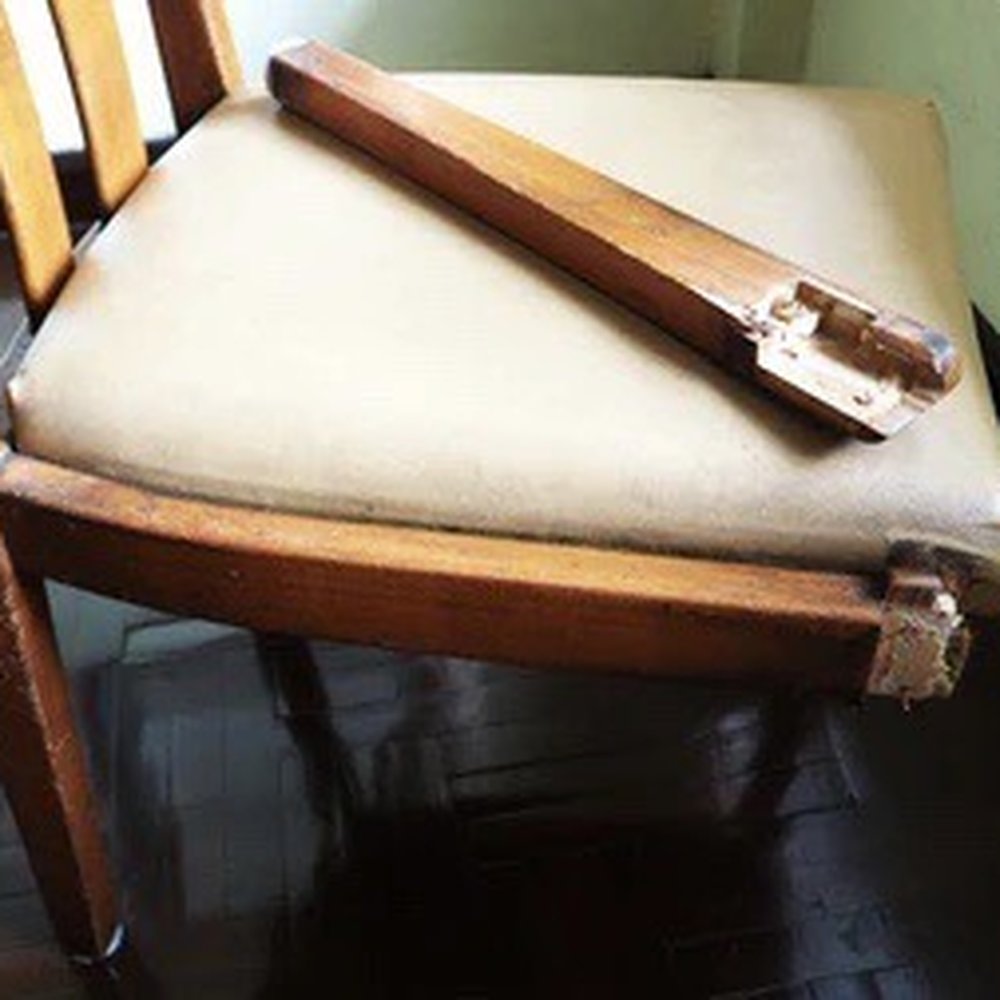 Broke chair. Won't fix it. Broke chair. Won't fix it.