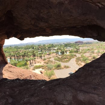 Hole-in-the-Rock - Looking through the hole from the top. Surprisingly a lot of greenery for 100+ degree heat! - Hiking Near Me - Phoenix, Arizona Hole-in-the-Rock - Looking through the hole from the top. Surprisingly a lot of greenery for 100+ degree heat! - Hiking Near Me - Phoenix, Arizona
