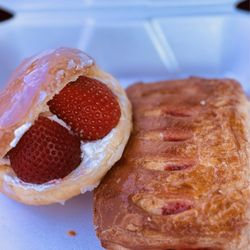 The Donut Hole - Strawberry donut and strawberry danish