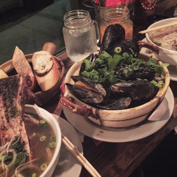 Ginger and Lemongrass - Beef pho, yellow curry mussels, regular beef pho - Vietnamese Near Me - Whitestone, New York