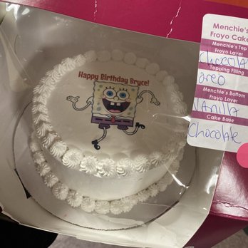 Menchie's Frozen Yogurt - "Happy Birthday" Frozen Yogurt Cake "Happy Birthday" Frozen Yogurt Cake - Ice Cream & Frozen Yogurt Near Me - Bronx, New York Menchie's Frozen Yogurt - "Happy Birthday" Frozen Yogurt Cake "Happy Birthday" Frozen Yogurt Cake - Ice Cream & Frozen Yogurt Near Me - Bronx, New York
