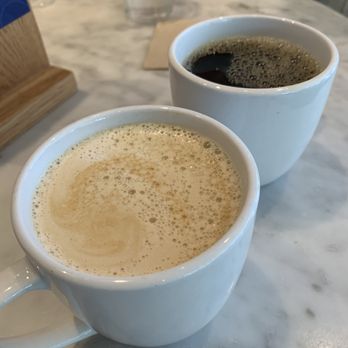 Flour Bakery + Cafe - Latte and house pour-over coffee - Coffee & Tea Near Me - Cambridge, Massachusetts