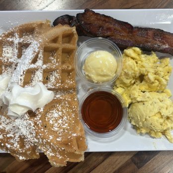 Just Love Coffee Cafe - Arlington TX - Breakfast plate - Waffles Near Me - Arlington, Texas Just Love Coffee Cafe - Arlington TX - Breakfast plate - Waffles Near Me - Arlington, Texas
