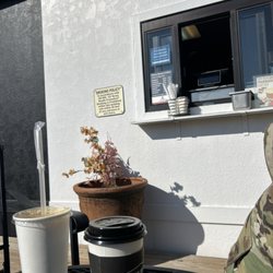 Green Beans Coffee - Small turmeric latte and a mango smoothie
