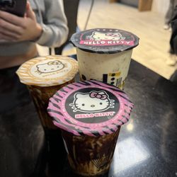 Brown 4. Black Sugar Boba and Pearl Coffee Latte F1. Tiger Mango Sago