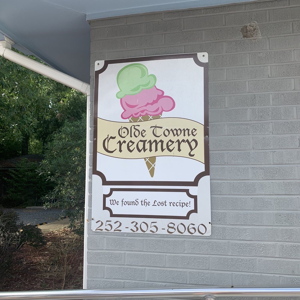 Old Towne Creamery - a sign for old towne creamery - Ice Cream & Frozen Yogurt Near Me - Manteo, North Carolina