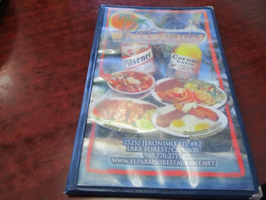 Menu photo 5 El Paraiso Restaurante Lake Forest, CA Menu photo 5 El Paraiso Restaurante Lake Forest, CA