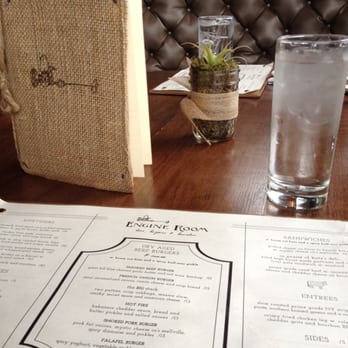 Engine Room - Menus and table decor - Southern Near Me - Mystic, Connecticut Engine Room - Menus and table decor - Southern Near Me - Mystic, Connecticut