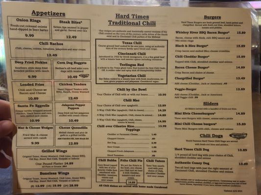 Menu photo 5 Hard Times Cafe Alexandria, VA