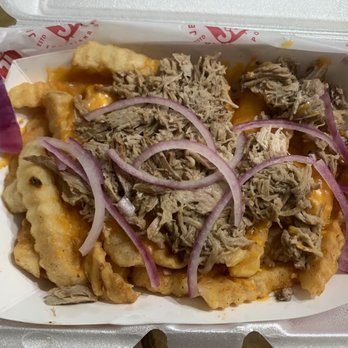Jed's Local Restaurant & Bar - Couchon fries (I believe that's the name): holy cow we're these good! The sauce is a must! - Seafood Near Me - Baton Rouge, Louisiana