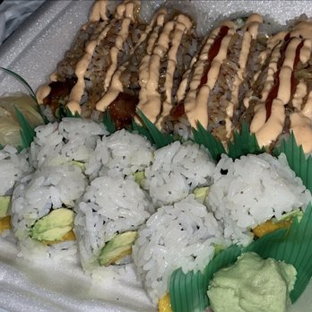 Sushi Ya - Mango Avocado Roll, Spicy Scallop Roll and Spicy Tuna Roll. Spicy means SPICY! - Sushi Bars Near Me - Victoria, British Columbia