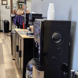 Trendsetters Salon - Coffee and water