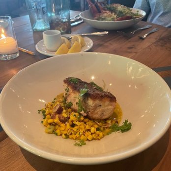 The Optimist - Red fish with corn - Seafood Near Me - Atlanta, Georgia