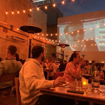 Foreign Cinema - Outdoor seating with view of film - Breakfast & Brunch Near Me - San Francisco, California Foreign Cinema - Outdoor seating with view of film - Breakfast & Brunch Near Me - San Francisco, California
