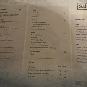 Salt & Fin - Drink menu - Seafood Near Me - Valley Center, California Salt & Fin - Drink menu - Seafood Near Me - Valley Center, California