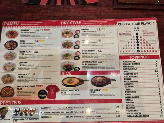 Menu photo 3 Killer Noodle Los Angeles, CA