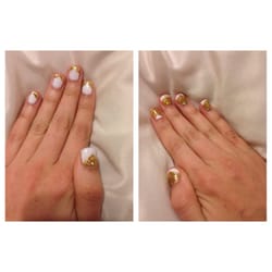 Color My Nails Salon - Reverse glitter shellac by britnie