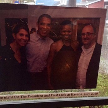 Havana - Barack and Michelle at Havana in 2010 - Seafood Near Me - Bar Harbor, Maine