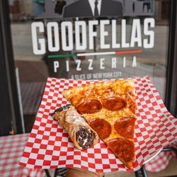 Goodfellas Pizzeria - Mill Street - Perfect pair, a New York slice and a sweet cannoli.
