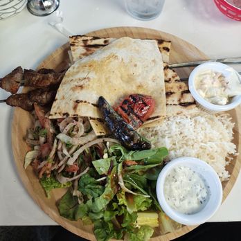 Mangal Turkish Grill - Cop Shish on the menu, basically Beef Kabob with salad and rice. - Turkish Near Me - Clearwater, Florida Mangal Turkish Grill - Cop Shish on the menu, basically Beef Kabob with salad and rice. - Turkish Near Me - Clearwater, Florida