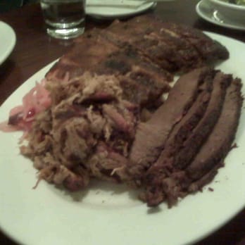 Chicago q - q3 combo plate with half slab of ribs, pulled pork, and brisket. - Barbeque Near Me - Chicago, Illinois