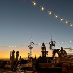 Rooftop views during sunset Rooftop views during sunset