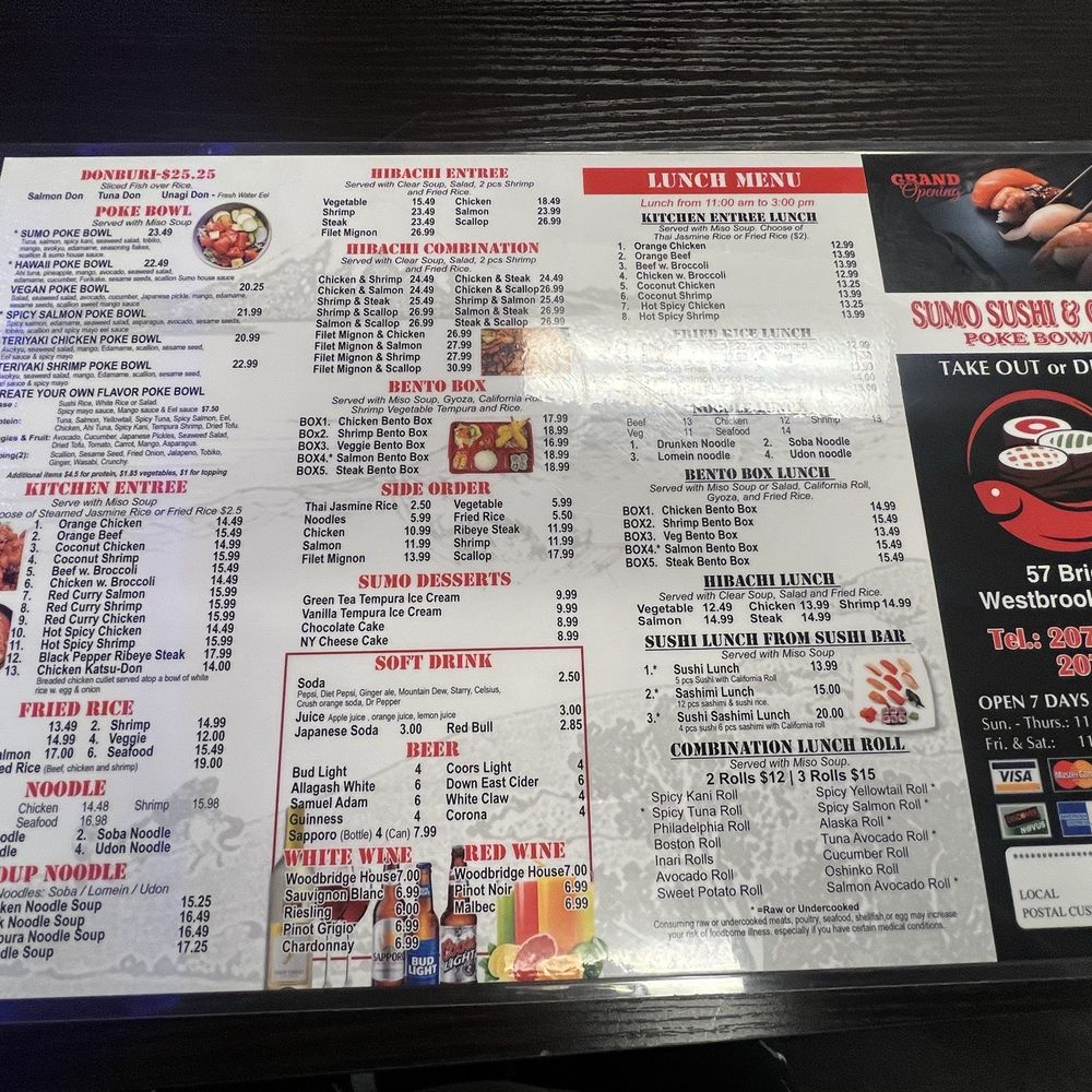 Sumo Sushi & Grill - Menu - Sushi Bars Near Me - Westbrook, Maine Sumo Sushi & Grill - Menu - Sushi Bars Near Me - Westbrook, Maine