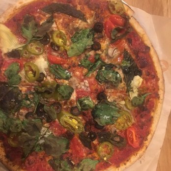 Blaze Pizza - Make your own pizza with veggies - burned basil and not very good - Salad Near Me - Decatur, Georgia Blaze Pizza - Make your own pizza with veggies - burned basil and not very good - Salad Near Me - Decatur, Georgia