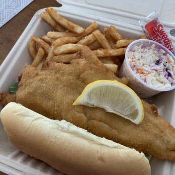 The Fish Friar - $10 Dining Month fish sandwich combo, with fries & coleslaw. Everything here was perfect! And a Swedish Fish candy for after! - Fish & Chips Near Me - Syracuse, New York The Fish Friar - $10 Dining Month fish sandwich combo, with fries & coleslaw. Everything here was perfect! And a Swedish Fish candy for after! - Fish & Chips Near Me - Syracuse, New York