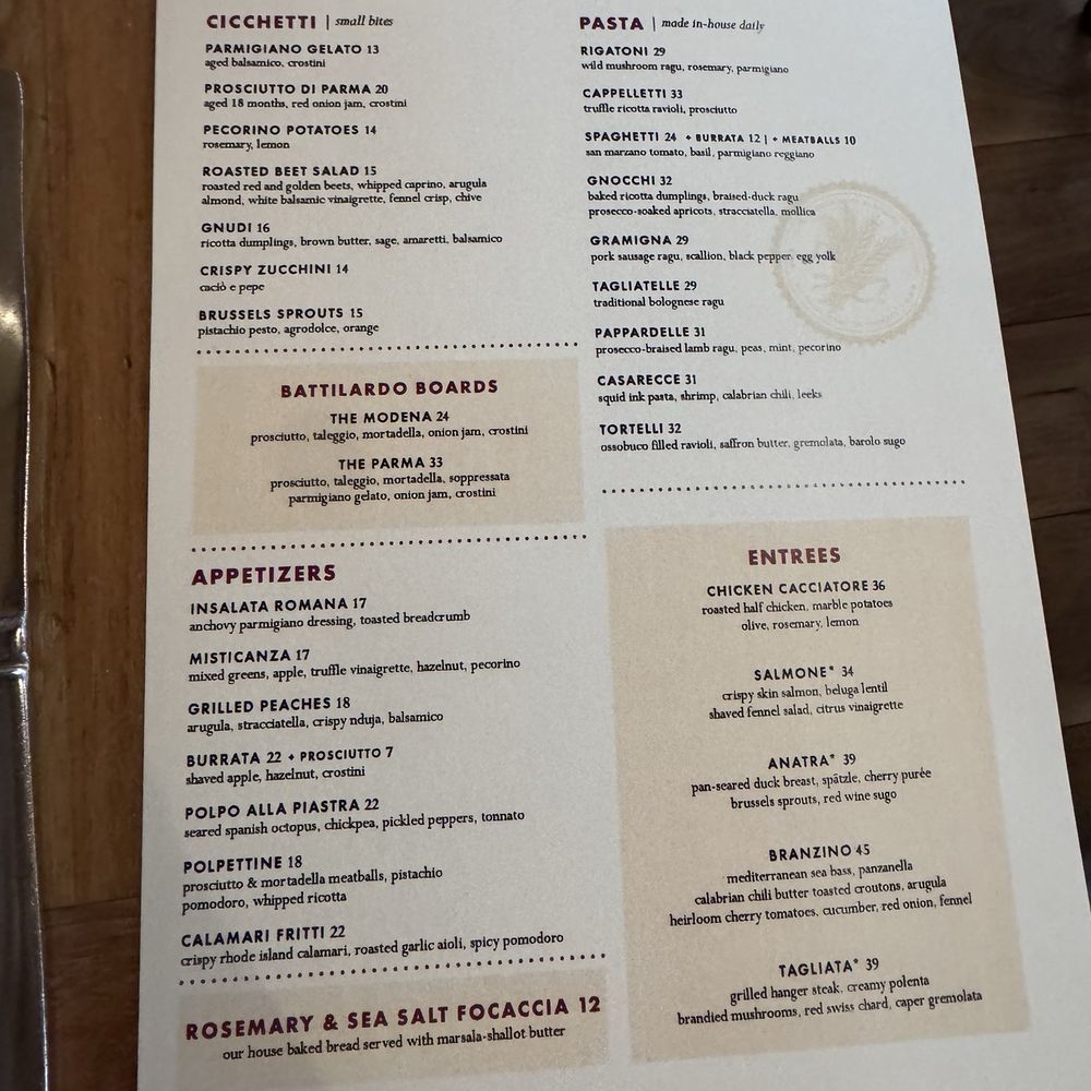Osteria Morini - Menu July 2026 - Italian Near Me - Washington, DC, District of Columbia
