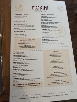 Menu photo 2 Osteria Morini Washington, DC, DC