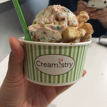 Creamistry - Fruity pebble ice cream with cheesecake-$7 - Desserts Near Me - Houston, Texas