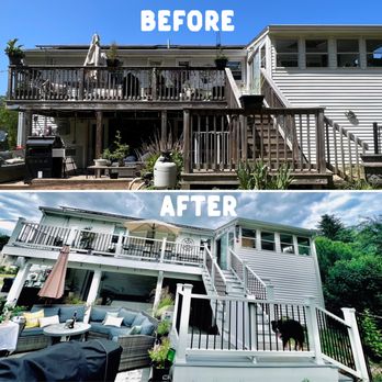 County Home Improvements - the before and after of our back patio - General Contractors Near Me - Bristol, Connecticut