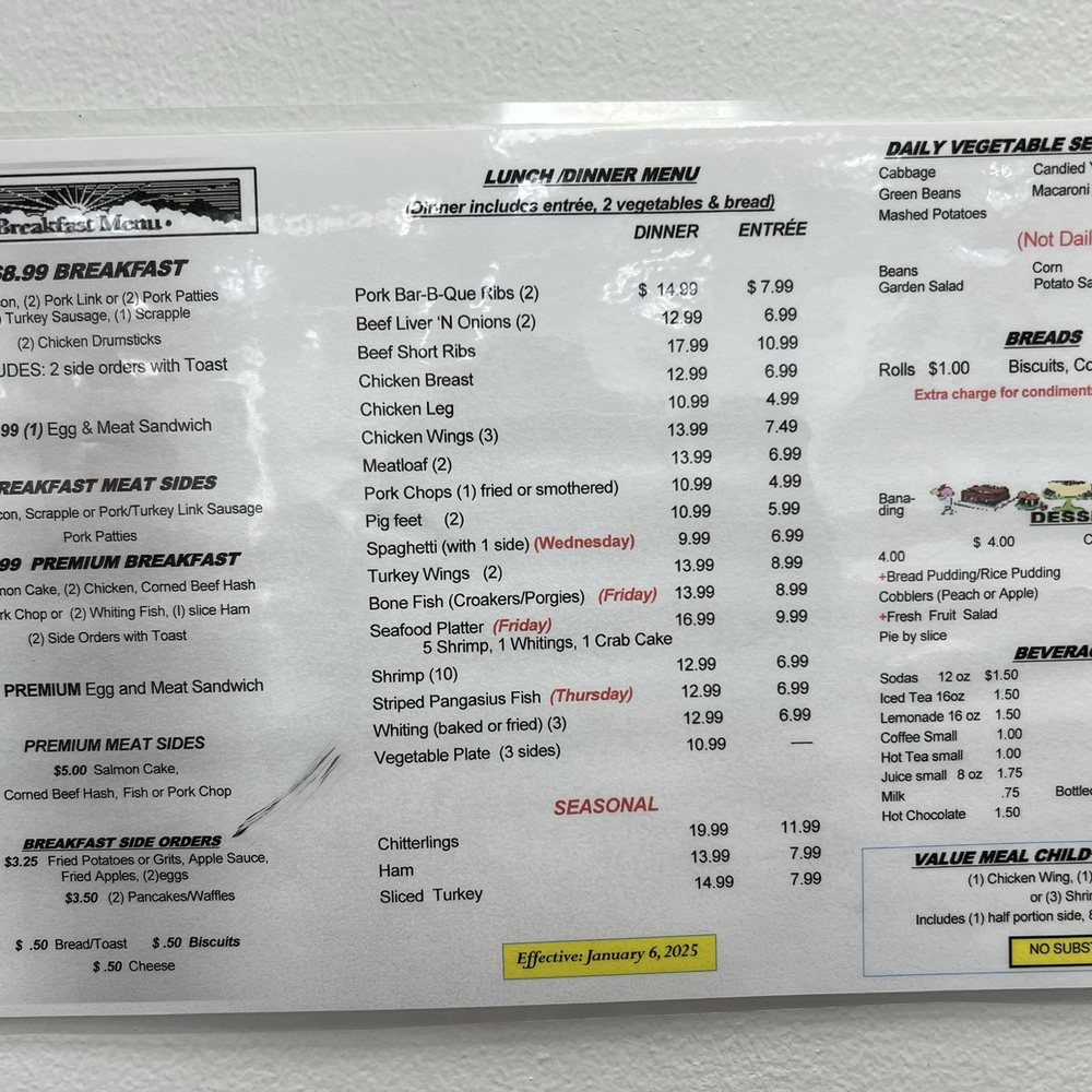 Saint's Paradise Cafeteria - Menu - Soul Food Near Me - Washington, DC, District of Columbia