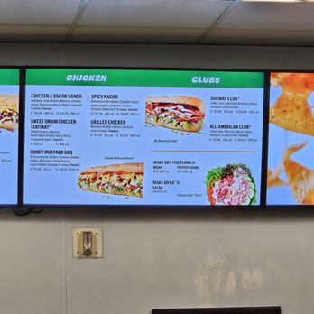 Subway - Chicken and club sandwich menu Jan 2026 - Sandwiches Near Me - Las Vegas, Nevada