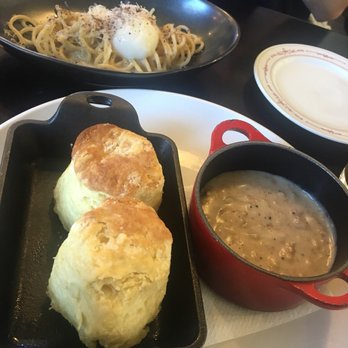 The Shack - Biscuit and gravy plus Cacio e Pepe (two brunch must haves) - New American Near Me - Staunton, Virginia