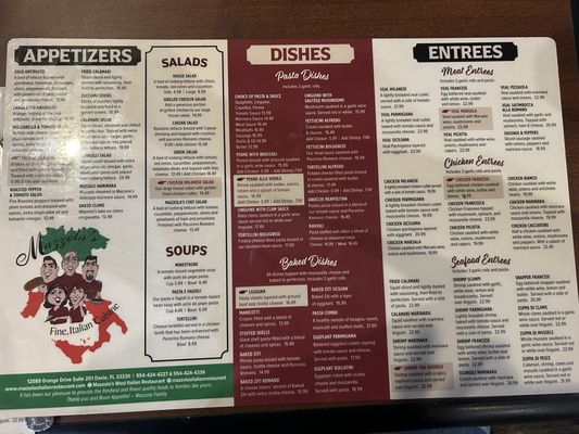 Menu photo 1 Mazzola's West Italian Restaurant Davie, FL Menu photo 1 Mazzola's West Italian Restaurant Davie, FL
