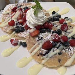 Two berry pancakes Two berry pancakes