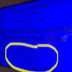 Aurora Health Center Manitowoc South - TR urgent care closed so can wait two hours in Manitowoc
