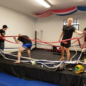 Thai Boxing Institute - Building the new ring. - Boxing Near Me - Los Angeles, California Thai Boxing Institute - Building the new ring. - Boxing Near Me - Los Angeles, California