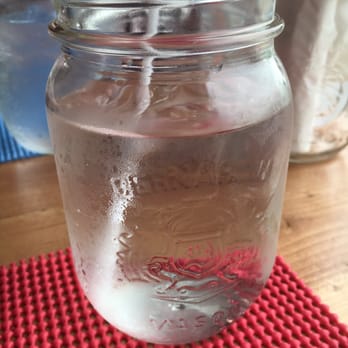 The Lost Anchor - Water comes in mason jars - Seafood Near Me - Cavendish, Prince Edward Island