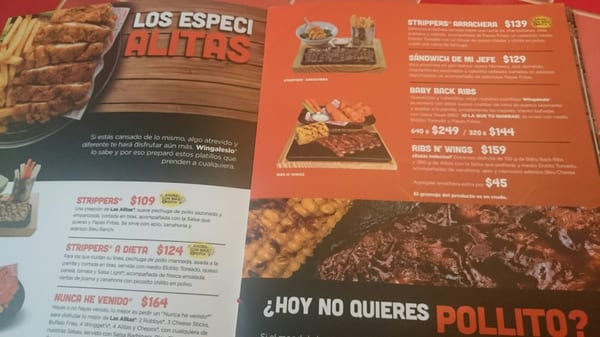 Menu photo 2 Las Alitas México, D.F., DIF
