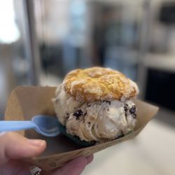 The Baked Bear Georgetown - Gooey butter cookie and ice cream.